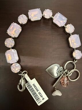 Mariana Opalescent Pink Rose Opal Crystal Bracelet Emerald cut B4320-395395rg